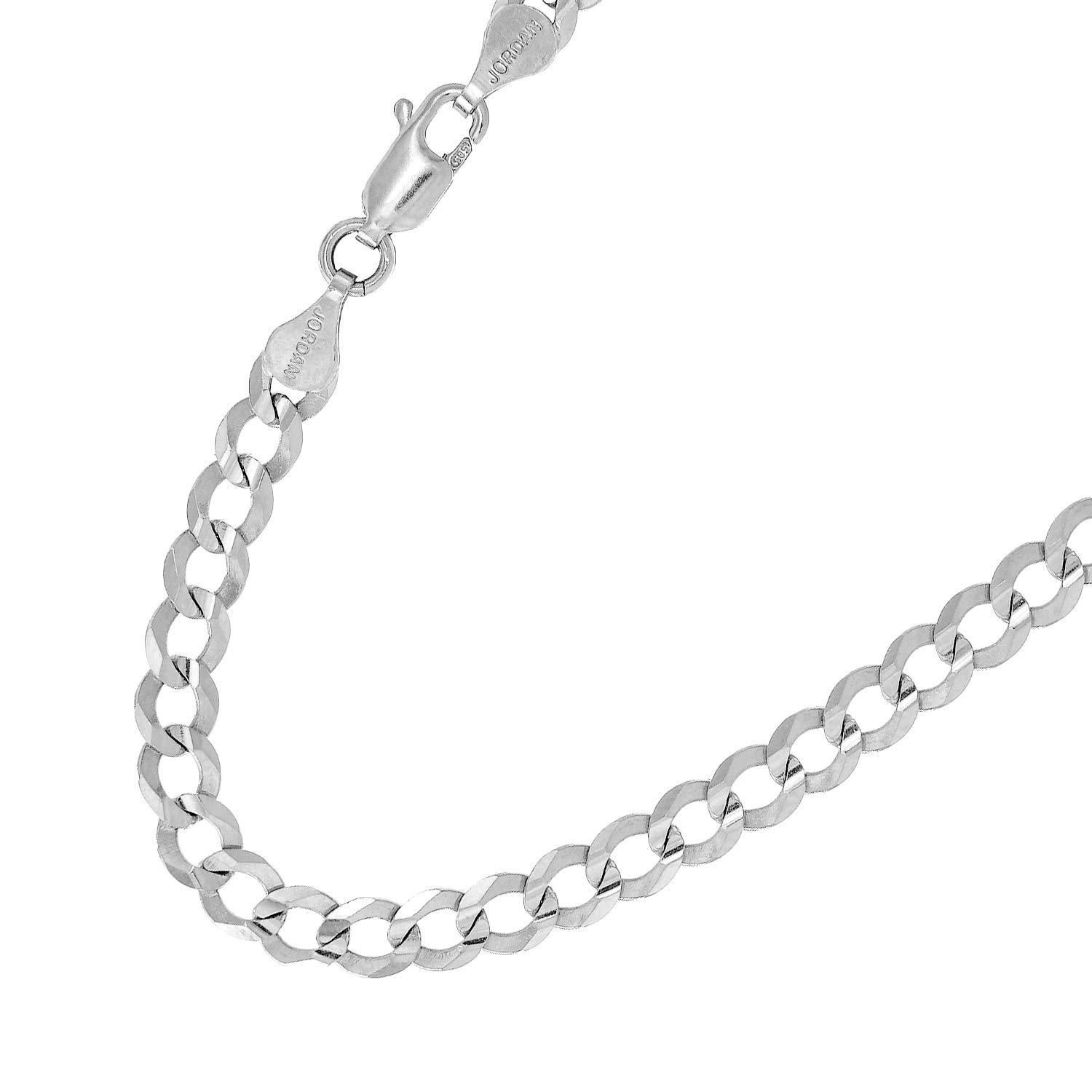 7.8mm Sterling Silver Curb Chain Necklace