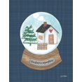 thumbnail image 2 of Larson, Lisa 26x32 Black Ornate Wood Framed with Double Matting Museum Art Print Titled - Christmas Memories Snow Globe I, 2 of 4
