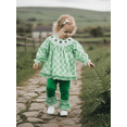 thumbnail image 4 of Loicainy Toddler Baby Girl Irish Outfit 6 12 18 24 Months 2T 3T Clover Long Sleeve Tops and Ruffled Flared Pants 2 Piece Spring Clothes Set, 4 of 9