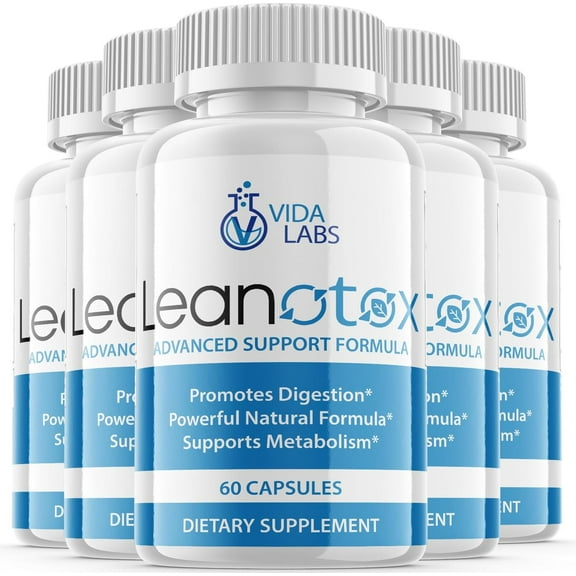 (5 Pack) Vida Labs Leanotox - Keto Weight Loss Formula - Energy & Focus Boosting Dietary Supplements for Weight Management & Metabolism - Advanced Fat Burn Raspberry Ketones Pills - 300 Capsules