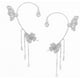 thumbnail image 1 of 2pzs Xtellar Aretes De Mariposas Clip Largos Trepadores Con Caja Color Plateado, 1 of 2