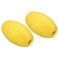thumbnail image 1 of Unique Bargains 5.51' x 3.54' Rope Float Buoy, 570g Deep Water Floats Rope Float Buoy, Yellow 2Pack, 1 of 5
