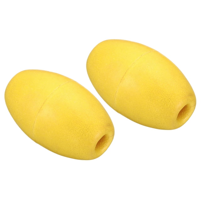 Unique Bargains 5.51' x 3.54' Rope Float Buoy, 570g Deep Water Floats Rope Float Buoy, Yellow 2Pack
