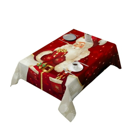 

BESTHUA Christmas Printed Tablecloth Chair Cover Festive Decoration