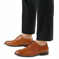 thumbnail image 6 of Bocca Men's Formal Business Shoes Brown Classic Lace Up Oxford Shoes 12M, 6 of 7