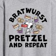 thumbnail image 3 of Peanuts - Bratwurst Pretzel And Repeat Snoopy - Men's Long Sleeve T-Shirt, 3 of 6