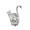 Silver, variant on European Style Swan Shape Coffee Spoon and Fork Set with Holder for Home Kitchen Dining Tableware Gift Decor