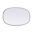 thumbnail image 4 of Metal Frame Oval Mirror 20x30 Inch in Silver, 4 of 7
