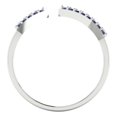 thumbnail image 4 of Statement Engagement Ring for Women - 0.2475ct Simulated Tanzanite in 14K White Gold Promise Ring, 4 of 6