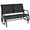 Black, variant on Chateauy 48 Inch Loveseat Rocker Glider Chair for Backyard – Outdoor Patio Swing Glider Bench Lounge Chair with Sturdy Steel Frame, Comfortable Seating for Two