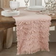 thumbnail image 3 of Chevron Modern Cotton Rectangular Table Runner with Fringe, 3 of 7