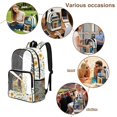 thumbnail image 4 of Xoenoiee Giraffe Flower Print Clear Backpack for Girls, Large Capacity School Backpack PVC Bookbag Heavy Duty Bookbag Lightweight Casual Daypack with Adjustable Strap for Travel Hiking School, 4 of 7