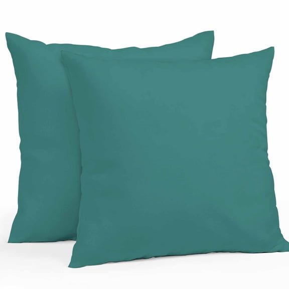 Throw Pillow Covers 18x18 Inch Set of 2, Dark Blue Waterproof Outdoor Pillow Covers, Rustic Dark Green Solid Color Modern Art Decorative Cushion Pillowcases for Couch, Sofa, Bed, Garden, Patio