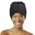 thumbnail image 1 of Envoltura de malla de espuma DONNA Deluxe | Diadema tratada con oliva y vitamina E para el cuidado del cabello rizado, lavado facial y maquillaje | 1 unidad de color negro., 1 of 1