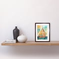 thumbnail image 2 of Sailboat Concept With Dorsal Fin Sail Folk Art Artwork Framed Print Wall Art 9X7 Inch, 2 of 5