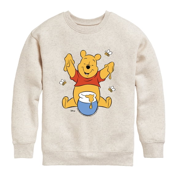 Winnie The Pooh - And Honey Pot Graphic Long Sleeve Fleece Sweatshirt