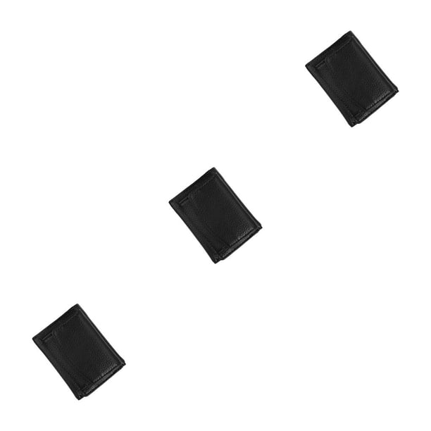 Sonducket monedero mini billetera monedero plegable tarjetero corto diseño de bloqueo multifunción billeteras de gran capacidad negro Type1 NO1