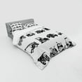 thumbnail image 3 of Ambesonne Cartoon Bedding Set 3 Pcs, Heavy Machinery Mining, Twin XL, White Black, 3 of 3