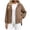 Khaki, variant on Jackets for Women with Hooded Long Sleeve Full Zip up Cinch Cuff Outerwear Jackets Loose Fitted Tops with Pockets