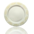 thumbnail image 4 of Elegant Leaf Design & a Real China Finish 60 Pack Combo Disposable Plastic Plates (Gold), 4 of 6