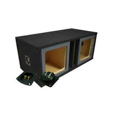 Car Audio Dual 10" Vented Square Paintable Sub Box fits Kicker L7 Subwooofer