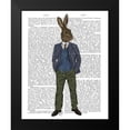 thumbnail image 2 of Fab Funky 15x18 Black Modern Framed Museum Art Print Titled - Rabbit in Blue Waistcoat, 2 of 5