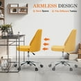 thumbnail image 3 of MAYEERTY Armless Office Desk Chair Height Adjustable, Mid Back Accent Chair, Yellow, 3 of 7