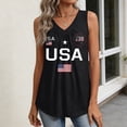 thumbnail image 6 of Iaqnaocc 4th Of July Tank Tops for Women Sleeveless 2026 Summer Loose Fit V Neck Pleated Tees Independence Day USA Flag Festival Outfits Black XXL, 6 of 6