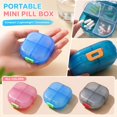 thumbnail image 2 of Pill Box Organizer Pink 8 Compartment Portable for Travel and Daily Use, 2 of 6