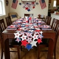 thumbnail image 6 of Tepsmf Independence Day Embroidered Table Runner Patriotic Red White Blue Star Table Runner American Flag Dining Table Decor for Fourth of July Memorial Day Seasonal Home, 6 of 8