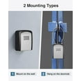thumbnail image 5 of Sentryse Key Lock Box, Portable Combination Lockbox Wall-Mounted Key Storage Box, Resettable Code Safe Security Lock Box for Home, Office, Apartment, 5 of 7