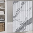 thumbnail image 4 of Marble Bathroom Shower Curtain, Fabric Shower Curtain with Hooks,Decorative Bathroom Accessories Abstract Shower Curtain for Bathroom Decor Minimalist Geometric Modern Simple, 4 of 7