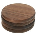 thumbnail image 2 of REACHISE Wooden Drink Coasters Set of 4 Round Cup Bar Saucers Mats for Home, 2 of 8