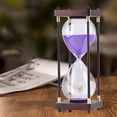 thumbnail image 6 of Hovilon Sandglass 30 Minutes Timer Hourglass for Ornament Decoration Xmas New Year Birthday Tea Coffee Table Book Shelf School Game Wooden Frame Sand Timer(Purple Sand), 6 of 7
