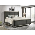 thumbnail image 3 of Alderwood Queen Upholstered Panel Bed Charcoal Grey, 3 of 5