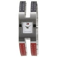thumbnail image 2 of 1780068 Women's White Dial Twisted Leather &Steel Band Quartz Watch, 2 of 4