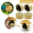 thumbnail image 2 of 4 Pcs Hose Metal Ends Cap Durable Garden Supplies Cover Thread Stopper Brass, 2 of 6