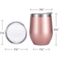 thumbnail image 4 of Vaso de Vino Aislado Suyoo con Tapa en Oro Rosa de Acero Inoxidable de Doble Pared 12 oz, 4 of 5
