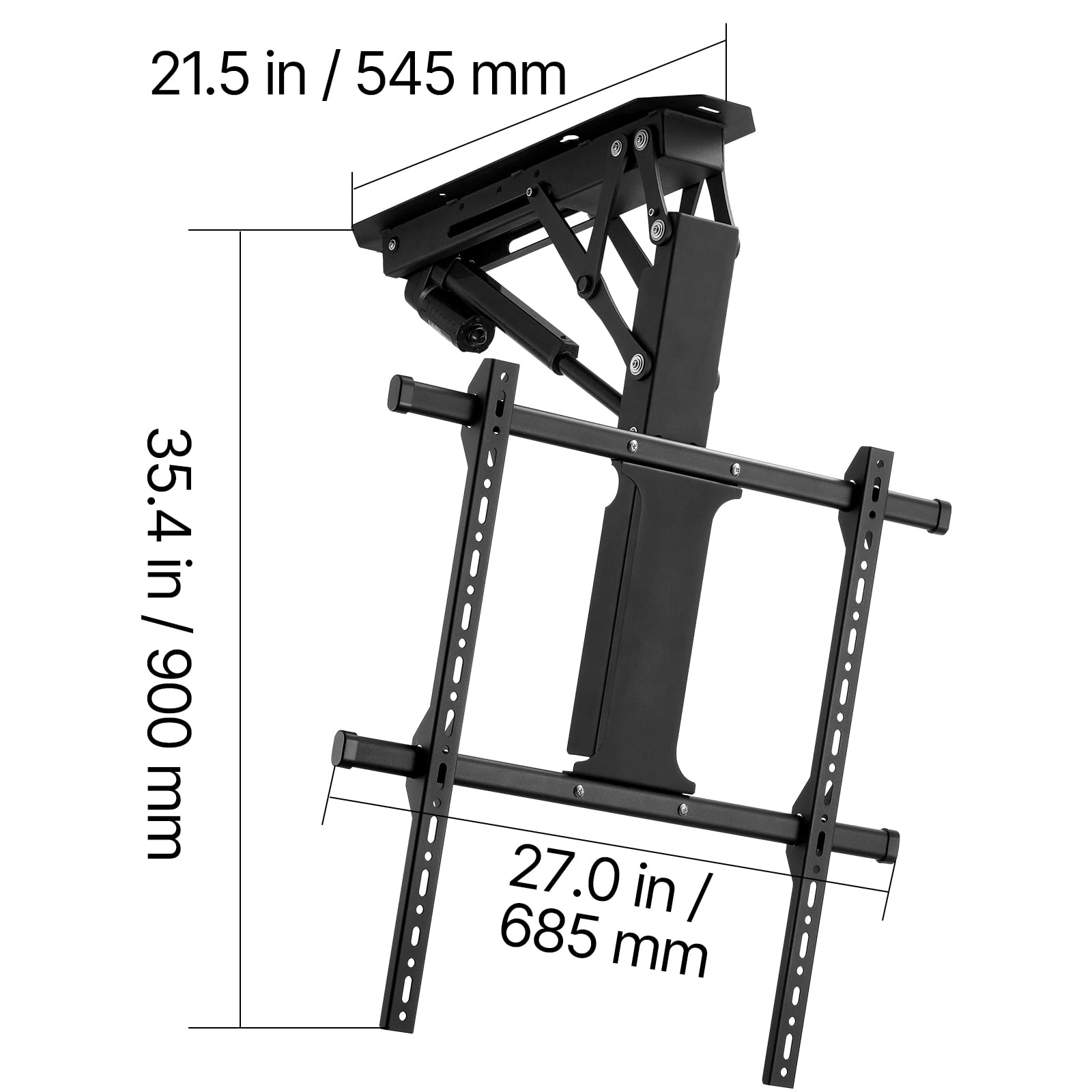 KFFKFF Automated TV Ceiling Mount, Wall Mount, Electrically Modifiable TV Ceiling Mount, Automated TV Lowering Bracket with Maximum VESA 24 x 24 in, Accommodates TVs Up to 88 lbs