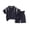 Navy, variant on WRKEKC Boys Summer Casual Outfits Turndown Collar Short Sleeve Set and Shorts 2 Piece for 6 Months-10 Years