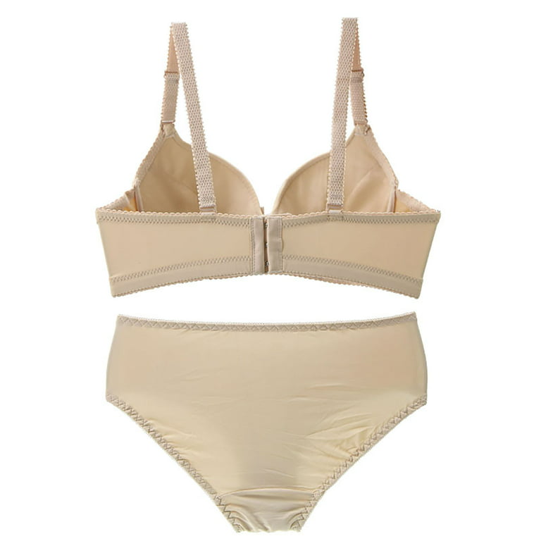Odeerbi Comfortable Everyday Bras for Women 2024 Sexy Bra And Panties  Summer Slim Lingerie Set Pink