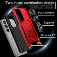 thumbnail image 5 of TECH CIRCLE Case for Samsung Galaxy S23+ Back Cover with Magnetic Kickstand + Metal Ring Holder + Lens Cover, Shockproof Hybrid PC+TPU Covers [360° Rotating Bracket] [Corner Protection] - Red, 5 of 8