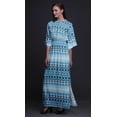 thumbnail image 2 of Bimba Rayon Tribal Tie-Dye Smocked Waist Printed Gown Maxi Side Slit LadiesDress-X-Large, 2 of 6