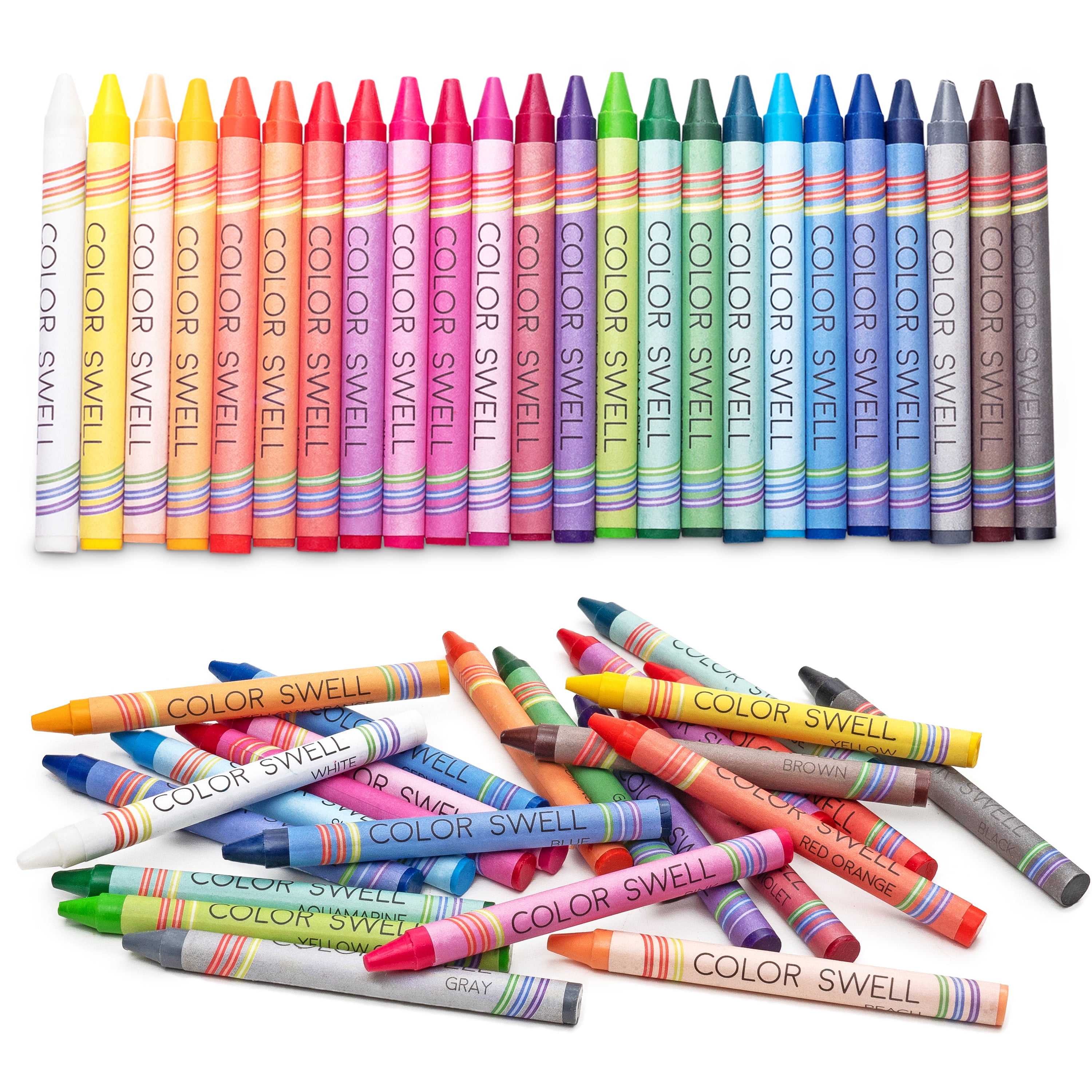 Color Swell Crayons Bulk Packs - 18 Boxes of 24 Vibrant Colored Crayons of  Teacher Quality Durable Classroom Pack for Kids Students Party Favors 