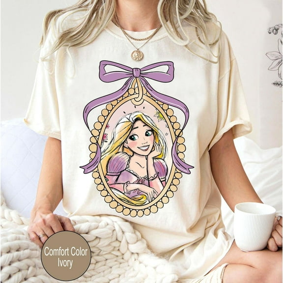 Vintage Disney Tangled Rapunzel Princess T-Shirt, Princess Rapunzel Shirt, Lost Princess Tee, Rapunzel Princess Coquette Bow
