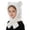 White, variant on PMVFHDE Soft Lined Winter Hood Hat With Scarf & Ear Warmers For Toddler Boys Girls Cold Weather