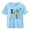 A280 Blue, variant on Xdegoge Kids Girls Polka Dot Love Clover T-Shirt, Playful Patchwork Style for Toddlers to Teens, Trendy St. Patrick's Day Wear 3-10Y