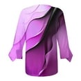 thumbnail image 5 of Dyegold Blouses For Women Dressy Casual 3/4 Flare Sleeve Lace Trim V Neck Floral Print Vintage Tunic Tops Loose Fit Shirts, 5 of 5