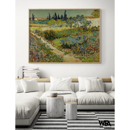 Garden at Arles by Vincent Van Gogh  Van Gogh Garden Print Colorful Floral Art Nature Art Print Arles Painting Print Van Gogh Arles Print