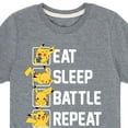 thumbnail image 3 of Pokémon - Eat Sleep Battle Repeat - Youth Short Sleeve Graphic T- Shirt, 3 of 5